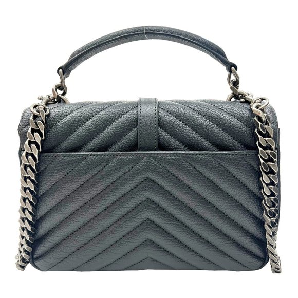 SAINT LAURENT Saint Laurent Monogram College Chain Shoulder Bag 2way Silver M... - Picture 2 of 13